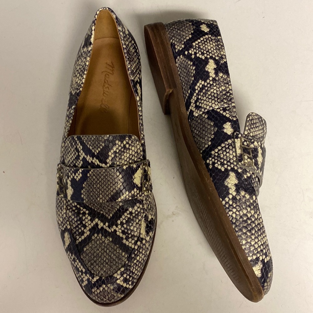 Madewell Animal Print Leather loafer Shoes Size 6